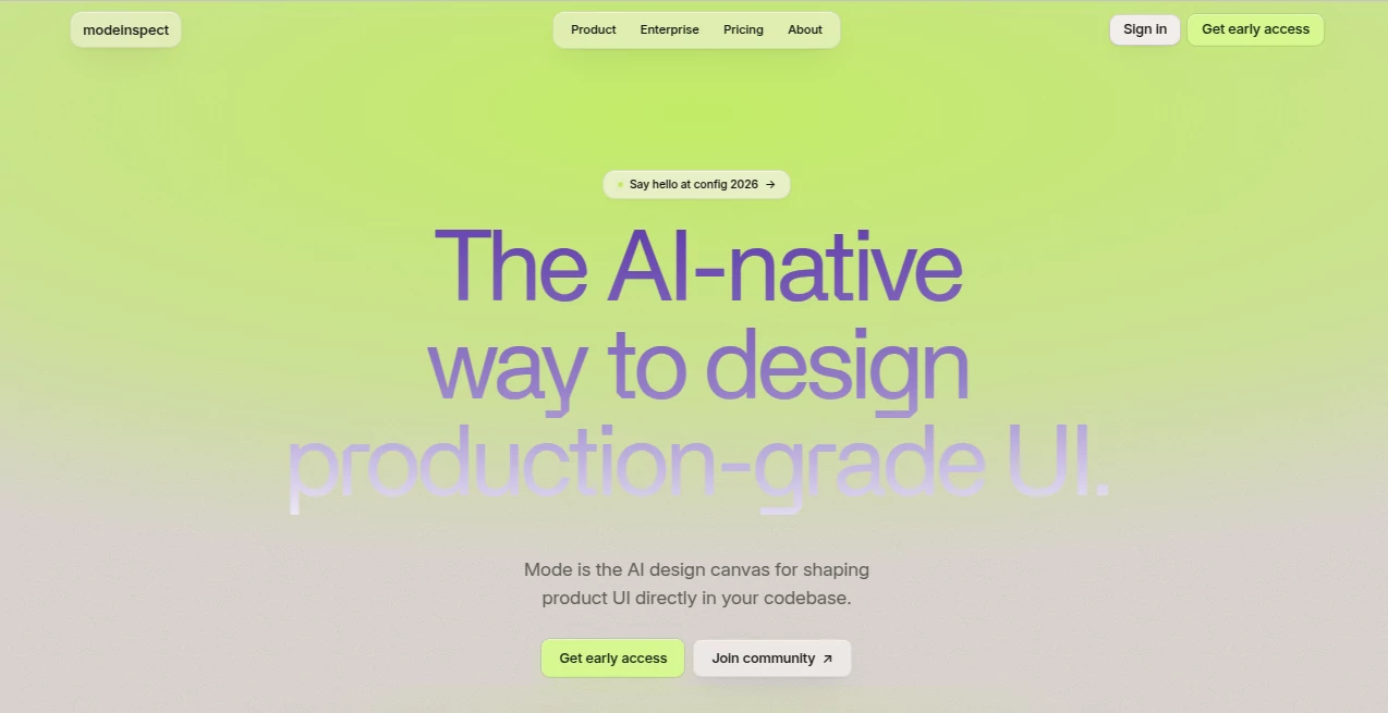 Screenshot of Modeinspect – An AI tool in the ,AI Code Assistant ,AI Developer Tools ,AI Design Assistant ,AI Team Collaboration  category, showcasing its interface and key features.