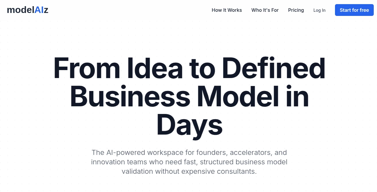 Screenshot of modelAIz – An AI tool in the ,AI Research Tool ,AI Business Ideas Generator ,AI Productivity Tools ,AI Team Collaboration  category, showcasing its interface and key features.