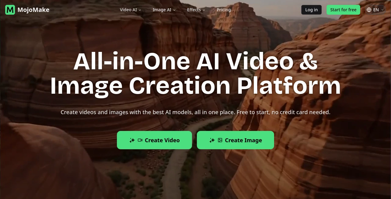 Screenshot of MojoMake – An AI tool in the ,AI UGC Video Generator ,AI Video Generator ,Image ,Marketing  category, showcasing its interface and key features.