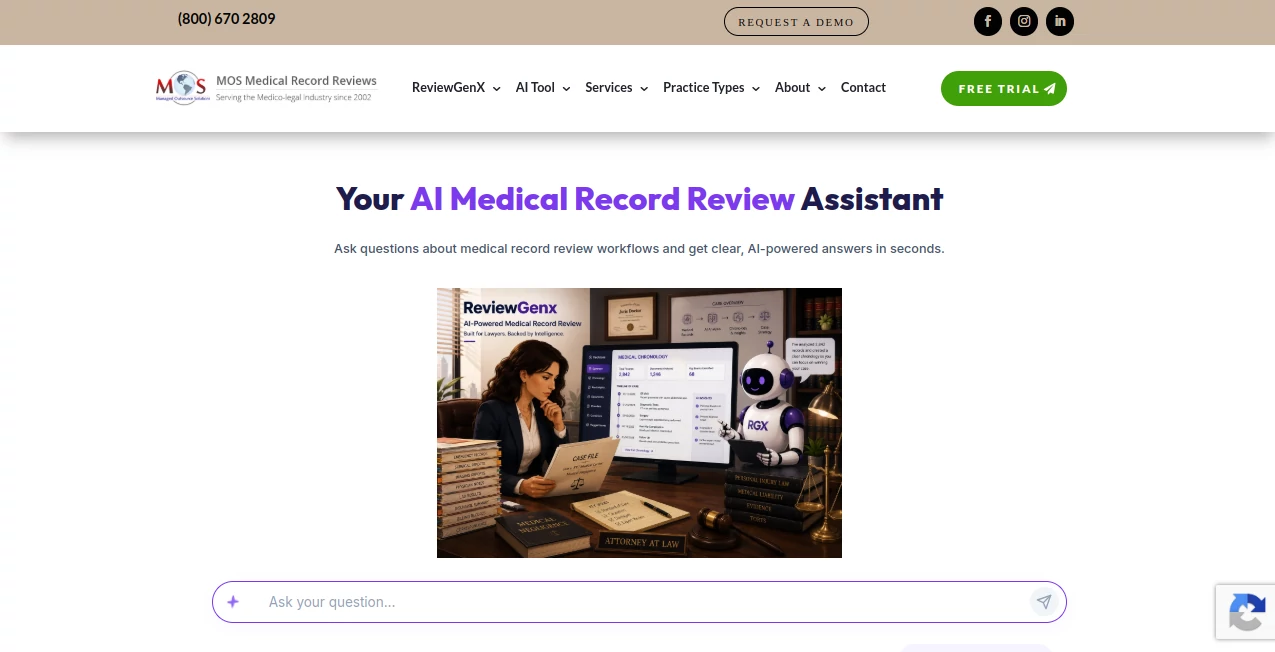 Screenshot of Medical Record Review Tool – An AI tool in the ,AI Document Extraction ,AI Research Tool ,AI Healthcare ,AI Legal Assistant  category, showcasing its interface and key features.