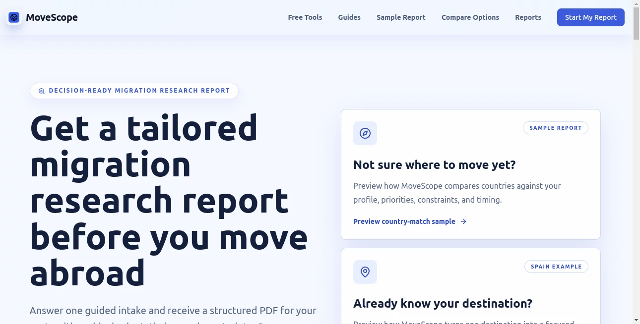 Screenshot of MoveScope – An AI tool in the ,AI Life Assistant ,AI Research Tool ,Other  category, showcasing its interface and key features.