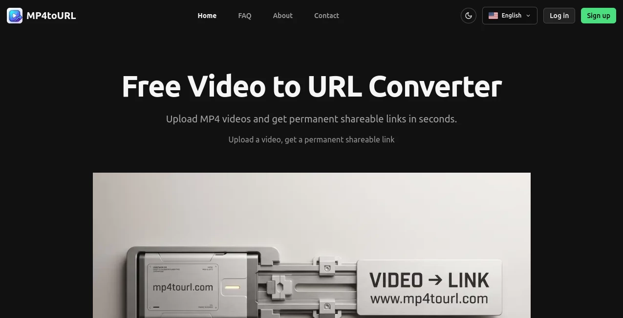 Screenshot of Free Video to URL Converter – An AI tool in the ,Video  category, showcasing its interface and key features.