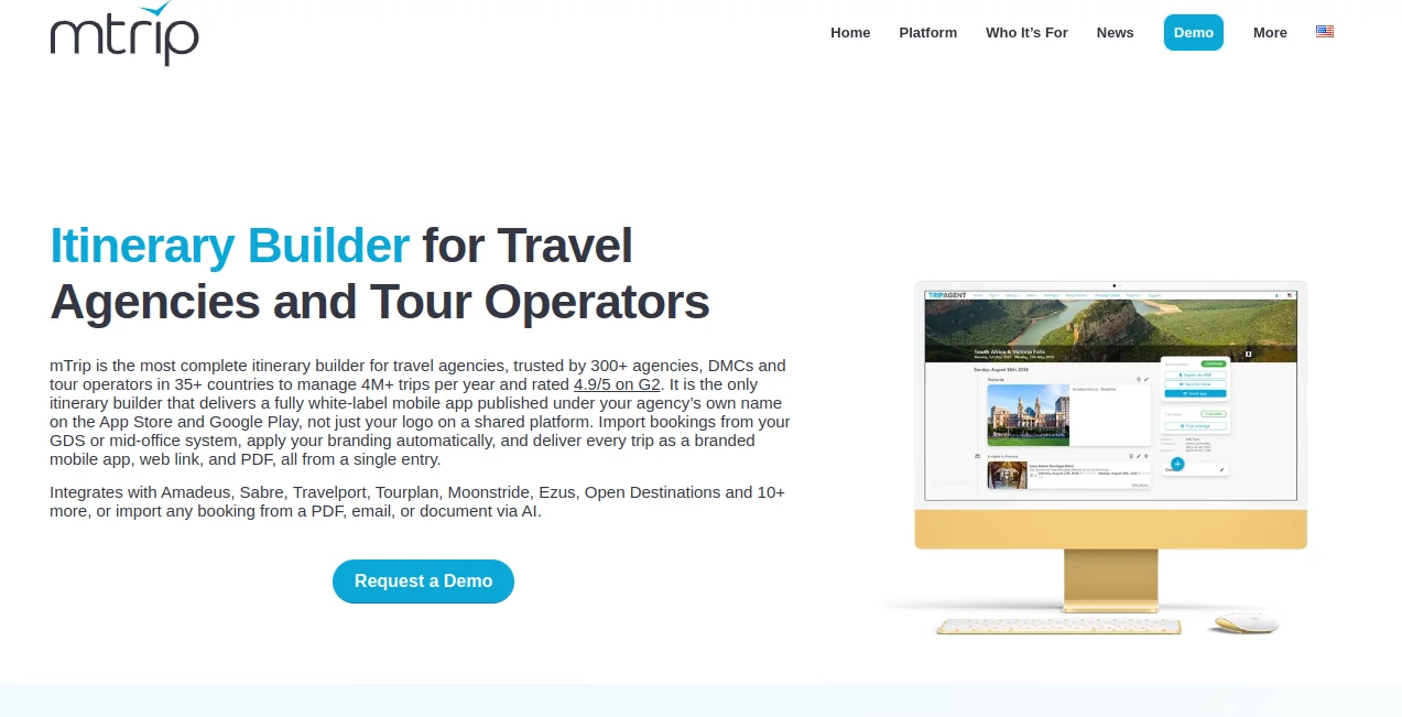 Screenshot of mTrip Itinerary Builder – An AI tool in the ,AI Life Assistant ,AI Productivity Tools ,AI Maps Generator ,AI Trip Planner  category, showcasing its interface and key features.