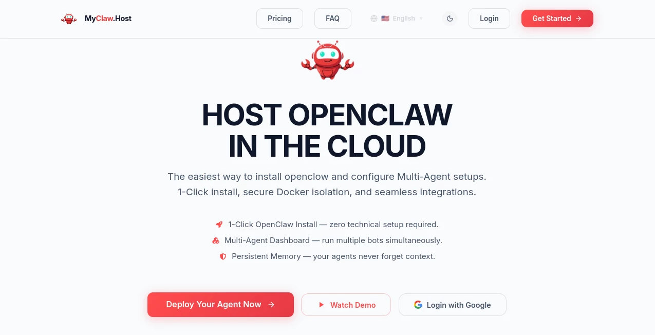 Screenshot of MyClaw.Host – An AI tool in the ,AI Workflow Management ,AI Chatbot ,AI Developer Tools ,AI Productivity Tools  category, showcasing its interface and key features.