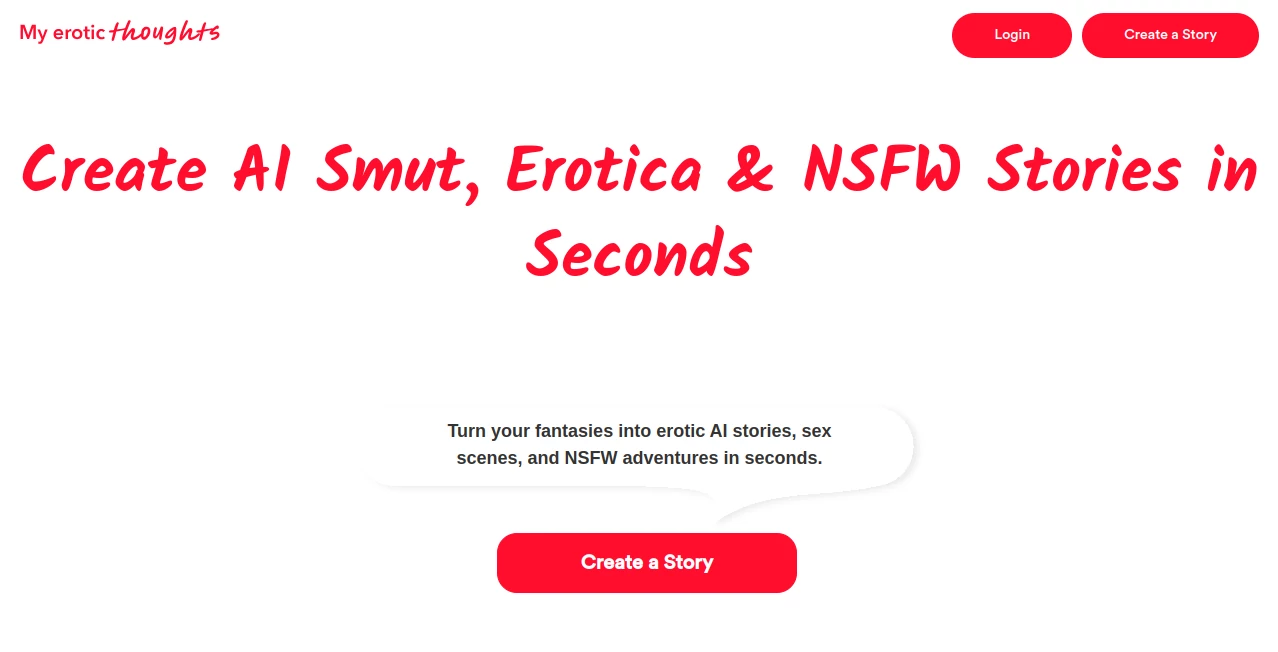 Screenshot of My erotic Thoughts – An AI tool in the ,NSFW  category, showcasing its interface and key features.