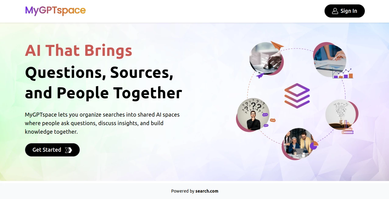 Screenshot of MyGPTSpace – An AI tool in the ,AI Knowledge Management ,AI Documents Assistant ,AI Research Tool ,AI Notes Assistant  category, showcasing its interface and key features.