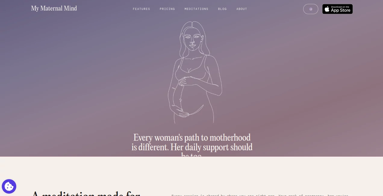 Screenshot of My Maternal Mind – An AI tool in the ,AI Life Assistant ,AI Parenting ,AI Mental Health ,AI Healthcare  category, showcasing its interface and key features.