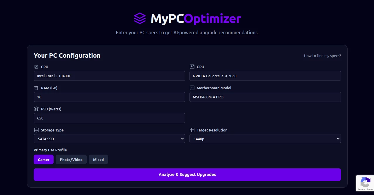 Screenshot of MyPCOptimizer – An AI tool in the ,AI Files Assistant ,AI Productivity Tools ,AI Notes Assistant  category, showcasing its interface and key features.