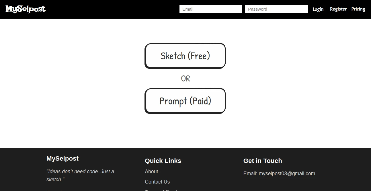 Screenshot of MySelpost – An AI tool in the ,AI No-Code & Low-Code  category, showcasing its interface and key features.