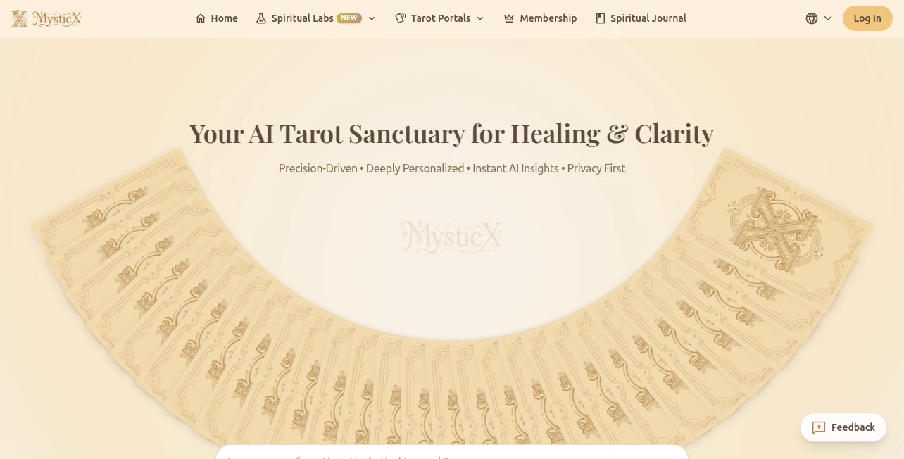 Screenshot of MysticX – An AI tool in the ,AI Chatbot ,AI Character ,AI Life Assistant ,AI Mental Health  category, showcasing its interface and key features.