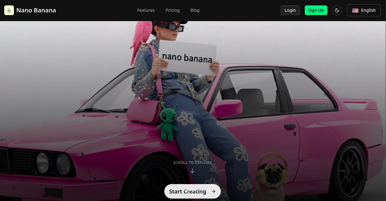 Screenshot of Nano Banana – An AI tool in the ,AI Background Remover ,Photo & Image Editor ,AI Photo & Image Generator ,AI Face Swap Generator  category, showcasing its interface and key features.