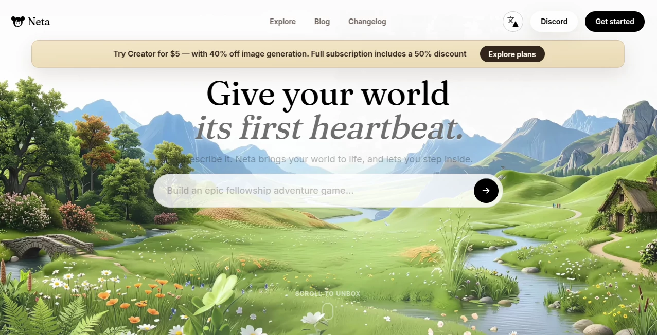 Screenshot of Neta – An AI tool in the ,AI Game ,AI Video Generator ,AI Art Generator ,AI Anime & Cartoon Generator  category, showcasing its interface and key features.