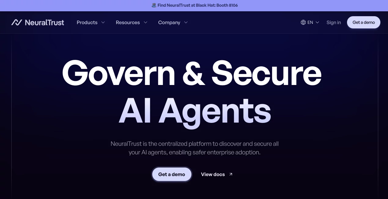 Screenshot of NeuralTrust – An AI tool in the ,AI Testing & QA ,AI API Design ,AI Developer Tools  category, showcasing its interface and key features.