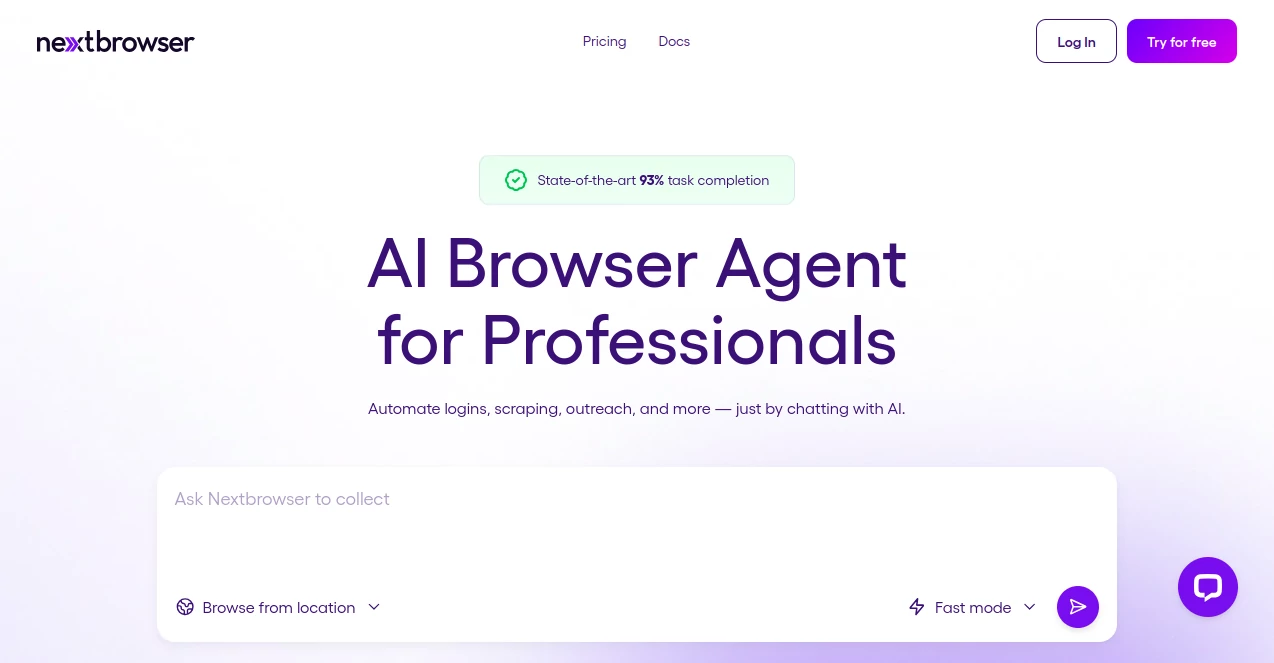 Screenshot of Next Browser – An AI tool in the ,AI Lead Generation ,AI Digital Marketing Generator ,AI Social Media Assistant ,AI Web Scraping  category, showcasing its interface and key features.