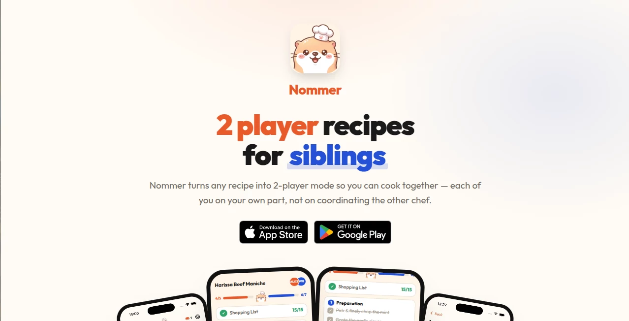 Screenshot of Nommer – An AI tool in the ,AI Recipe Assistant ,AI Life Assistant ,AI Cooking Assistant  category, showcasing its interface and key features.