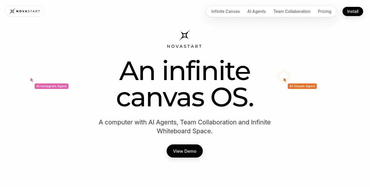 Screenshot of Novastart – An AI tool in the ,AI Productivity Tools ,AI Team Collaboration ,Productivity  category, showcasing its interface and key features.