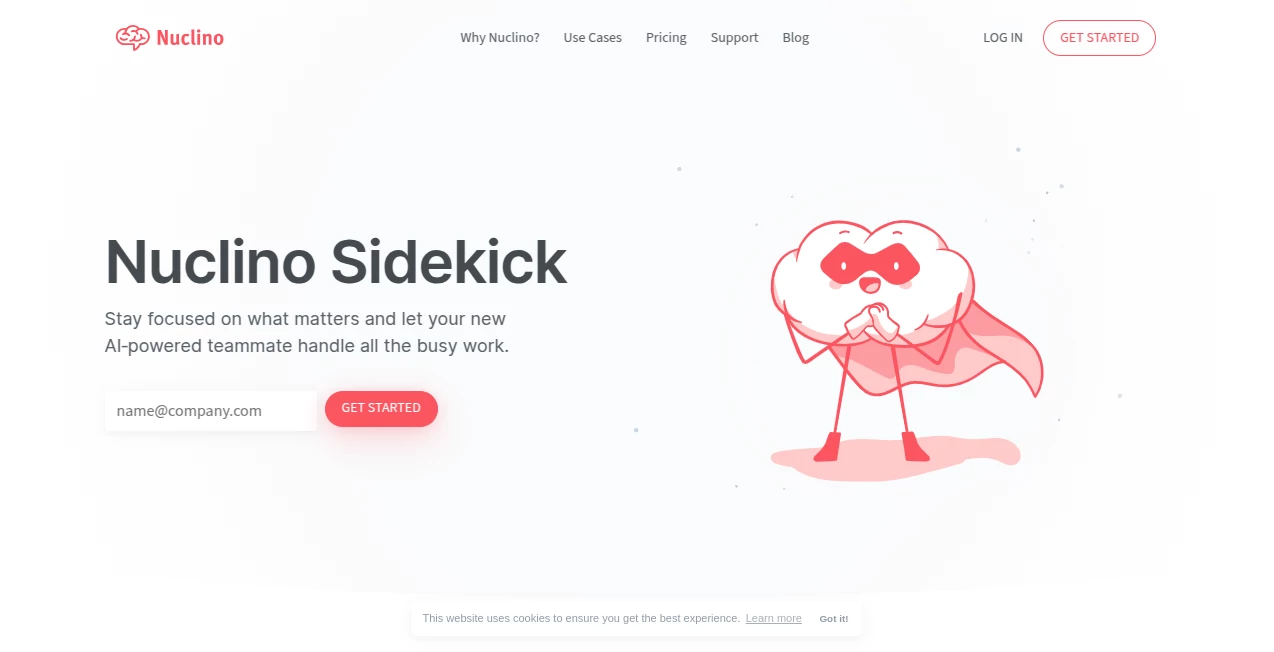 Screenshot of Nuclino Sidekick – An AI tool in the ,AI Notes Assistant ,AI Knowledge Management ,AI Productivity Tools ,AI Writing Assistants  category, showcasing its interface and key features.