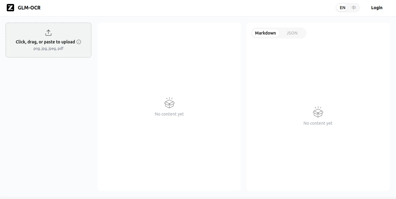 Screenshot of GLM-OCR – An AI tool in the ,AI Data Mining ,AI Image Recognition ,AI Productivity Tools ,AI Document Extraction  category, showcasing its interface and key features.
