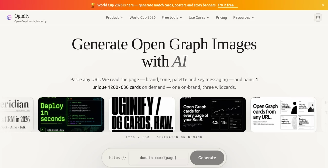 Screenshot of oginify – An AI tool in the ,AI DevOps Assistant ,AI Website Builder ,AI Code Assistant ,AI Developer Tools  category, showcasing its interface and key features.
