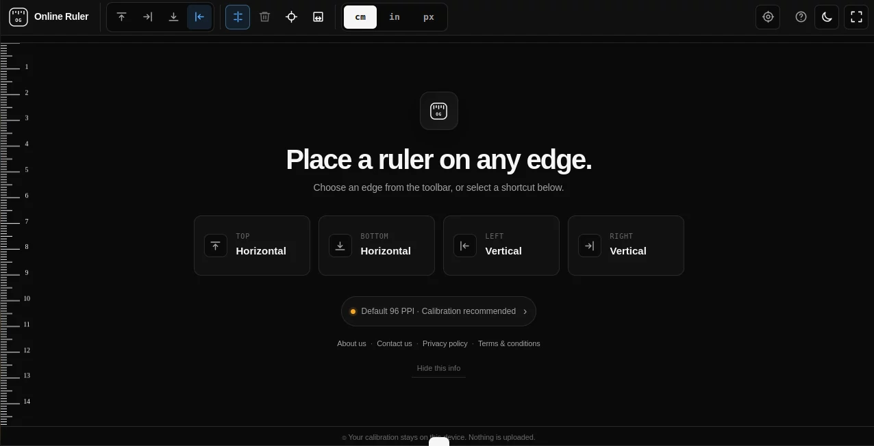 Screenshot of OG Online Ruler – An AI tool in the ,AI Productivity Tools  category, showcasing its interface and key features.