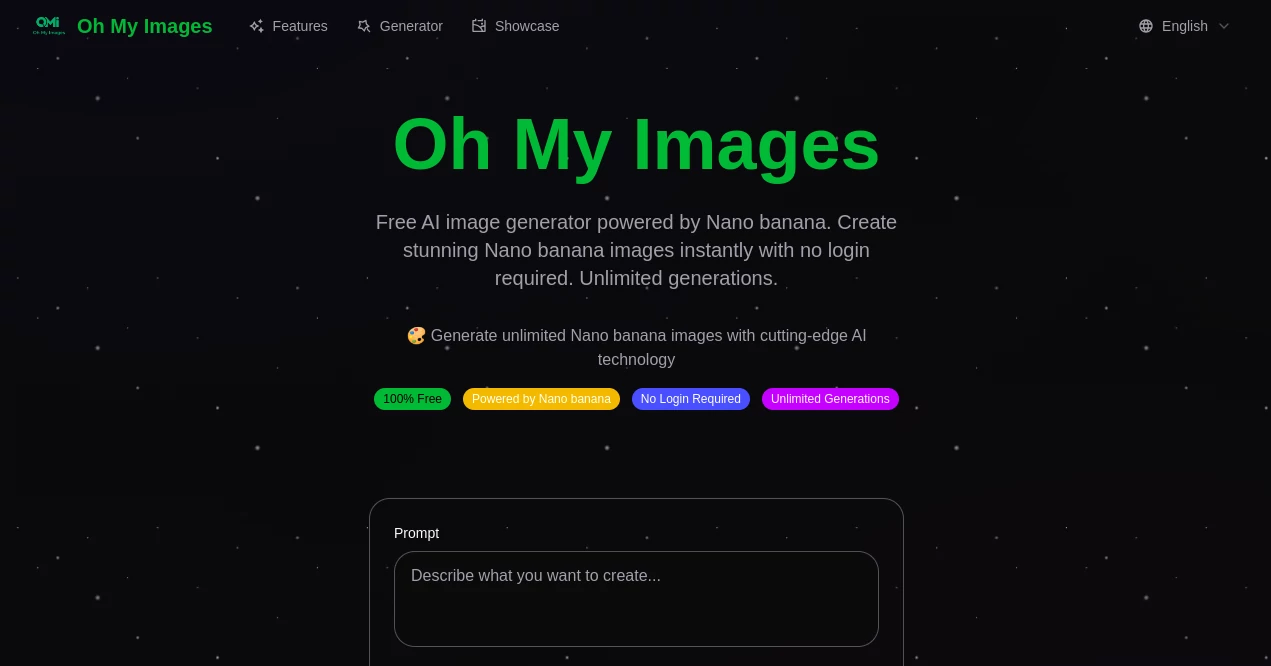 Screenshot of Oh My Images – An AI tool in the ,AI Background Remover ,Photo & Image Editor ,AI Photo & Image Generator ,AI Text to Image  category, showcasing its interface and key features.