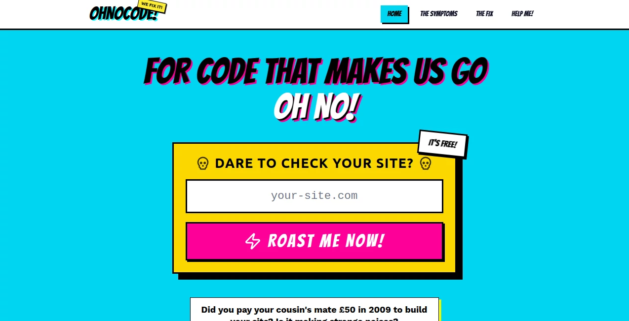 Screenshot of OhNoCode – An AI tool in the ,AI Code Assistant ,AI Code Explanation ,AI Code Refactoring ,AI Developer Tools  category, showcasing its interface and key features.