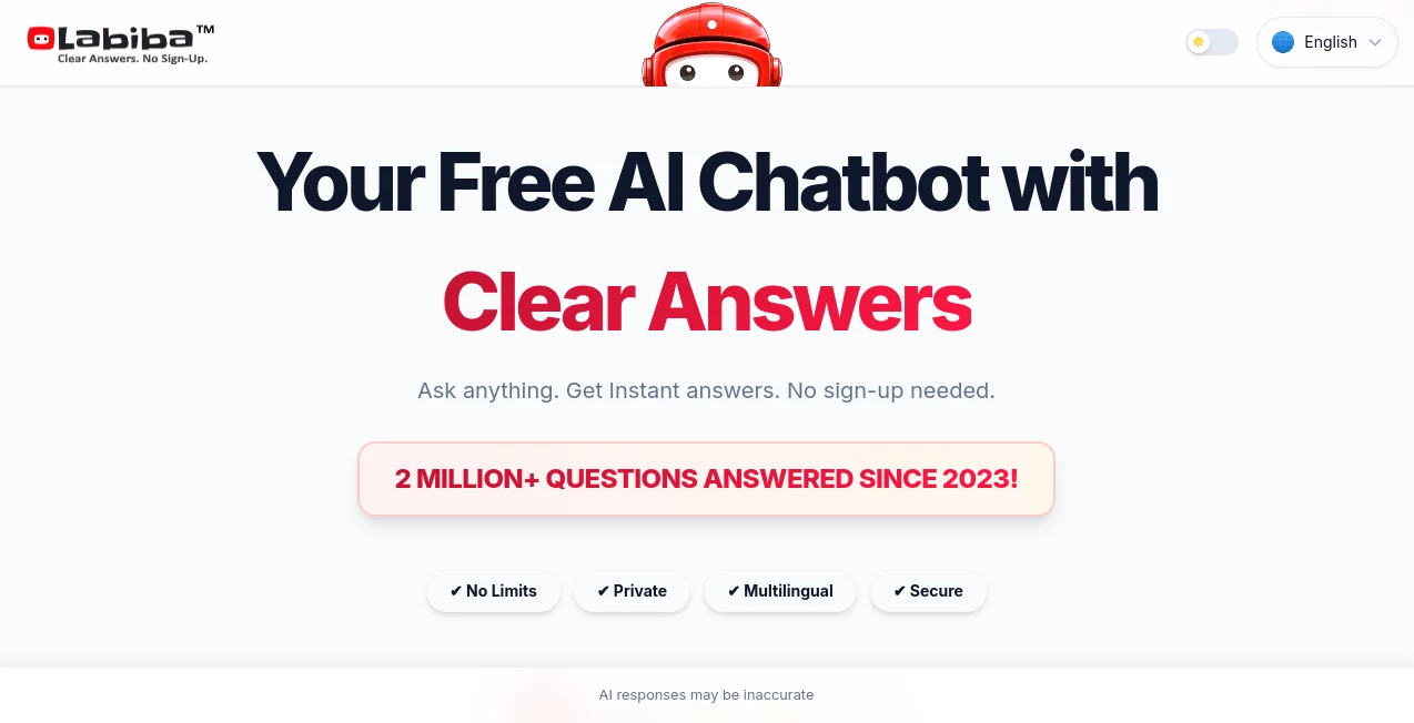 Screenshot of Olabiba – An AI tool in the ,AI Life Assistant ,AI Fun Tools ,AI Education Assistant ,AI Chatbot  category, showcasing its interface and key features.