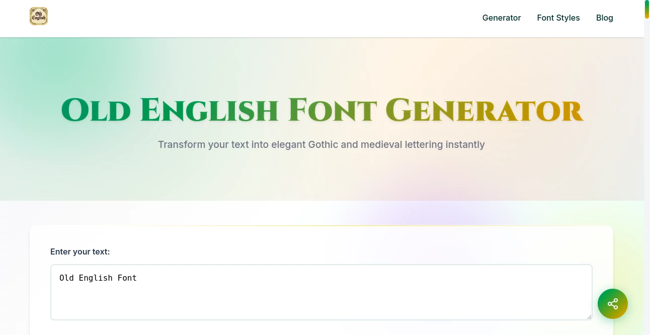 Screenshot of old english font – An AI tool in the ,AI Font  category, showcasing its interface and key features.