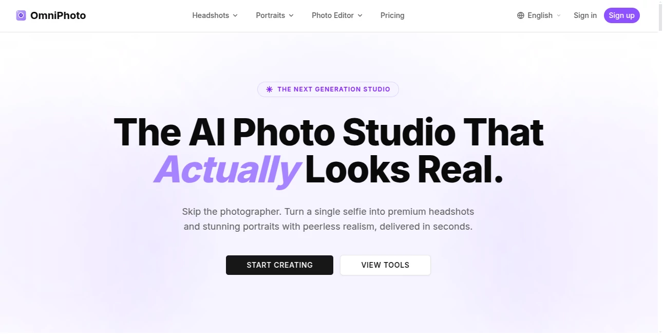 Screenshot of OmniPhoto – An AI tool in the ,AI Photo & Image Generator ,AI Photo Enhancer ,AI Photo Restoration ,AI Photography  category, showcasing its interface and key features.