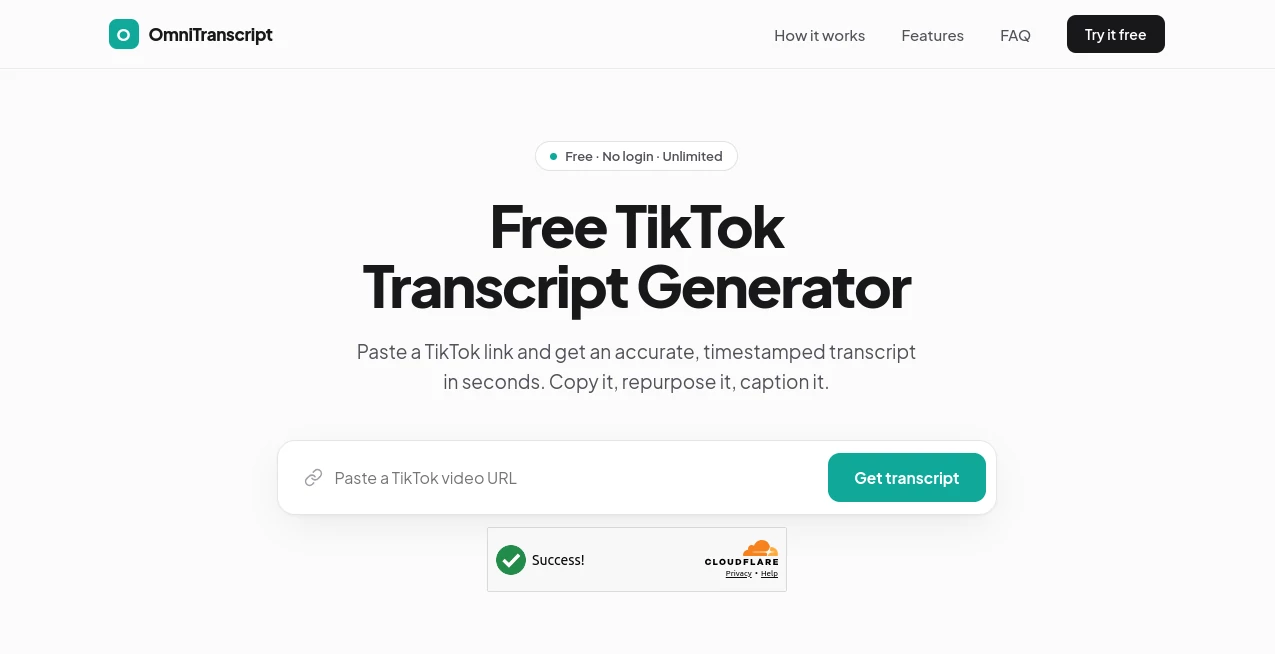 Screenshot of OmniTranscript – An AI tool in the ,AI Transcription ,AI Speech to Text ,AI Productivity Tools ,AI Notes Assistant  category, showcasing its interface and key features.