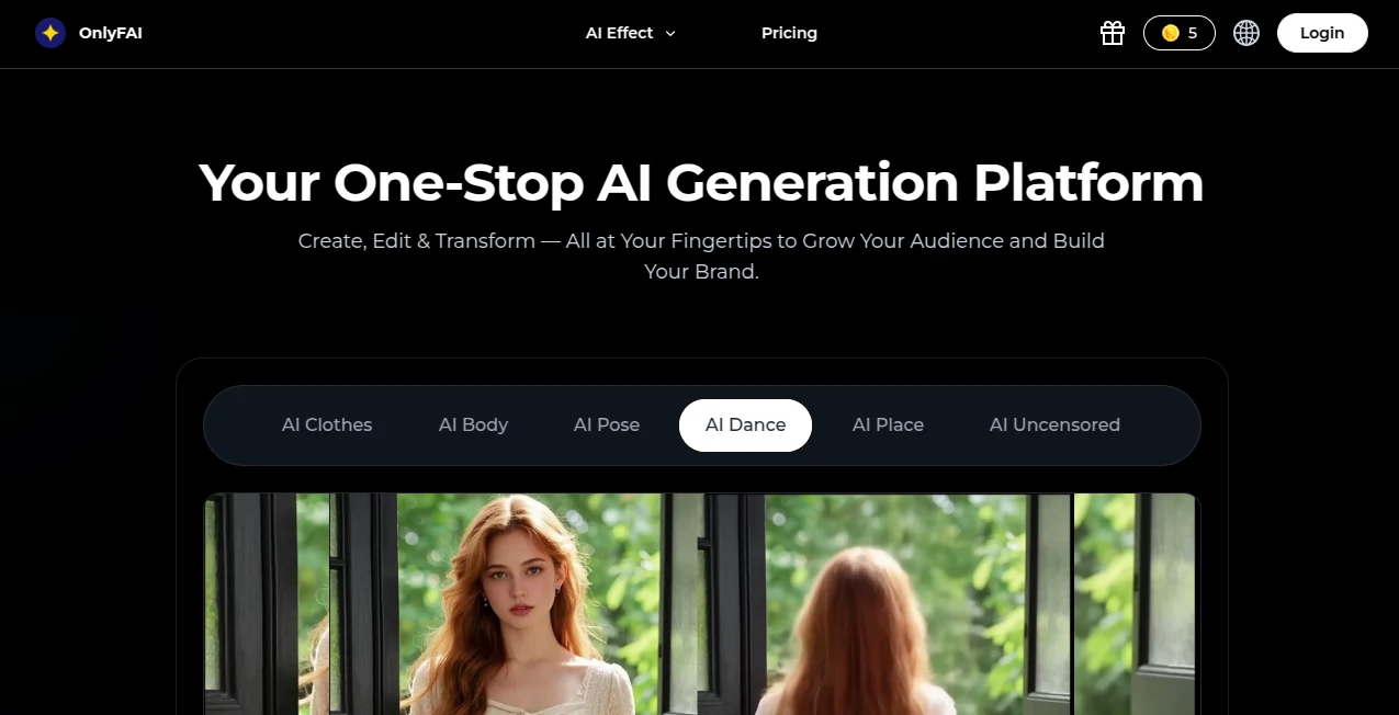 Screenshot of OnlyFAI – An AI tool in the ,NSFW  category, showcasing its interface and key features.