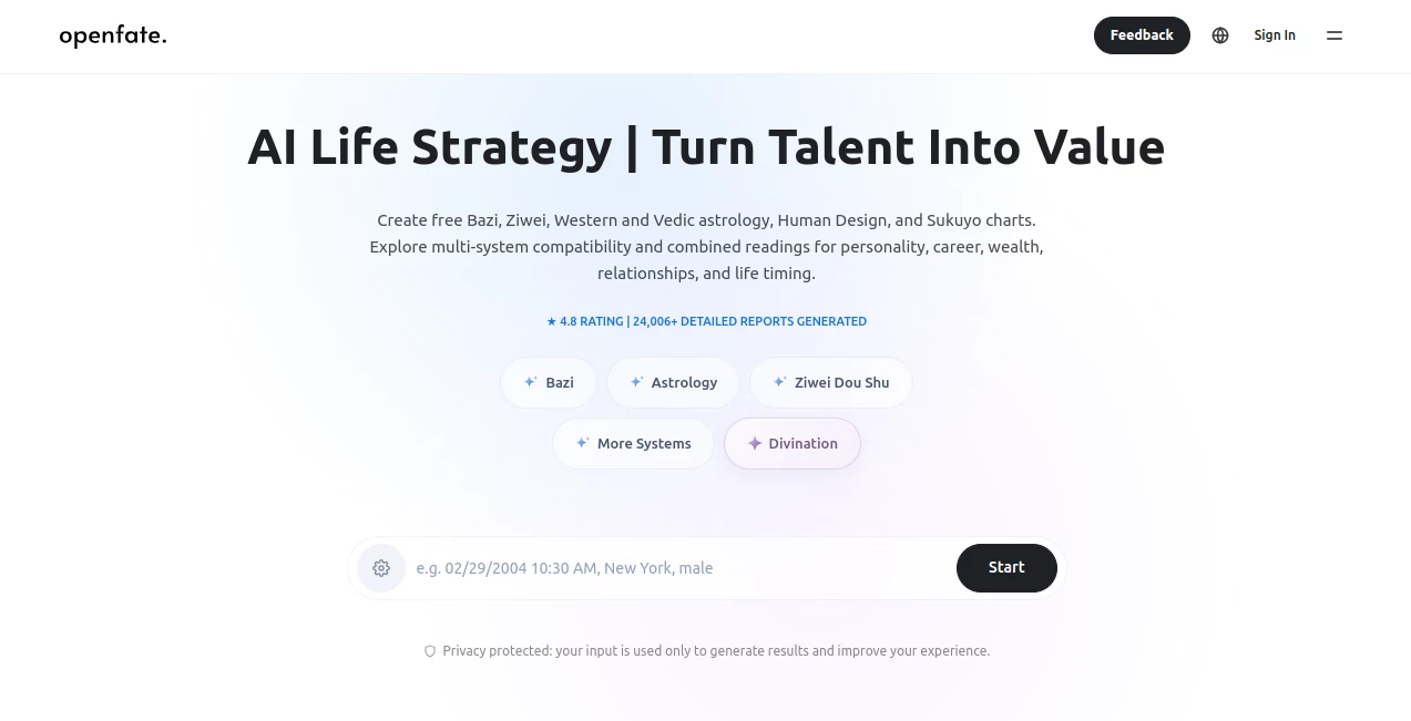 Screenshot of OpenFate – An AI tool in the ,AI Life Assistant ,Other  category, showcasing its interface and key features.