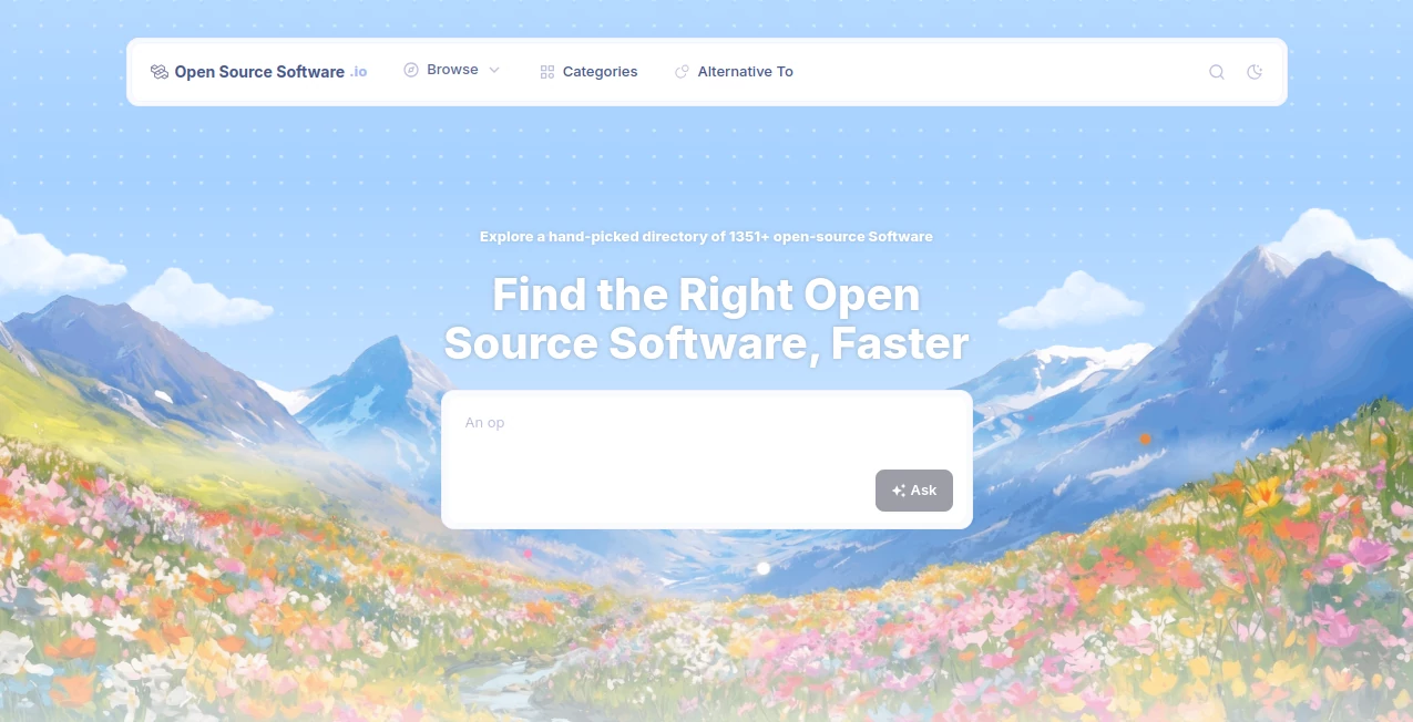Screenshot of Open Source Software – An AI tool in the ,Github Repos ,Other  category, showcasing its interface and key features.