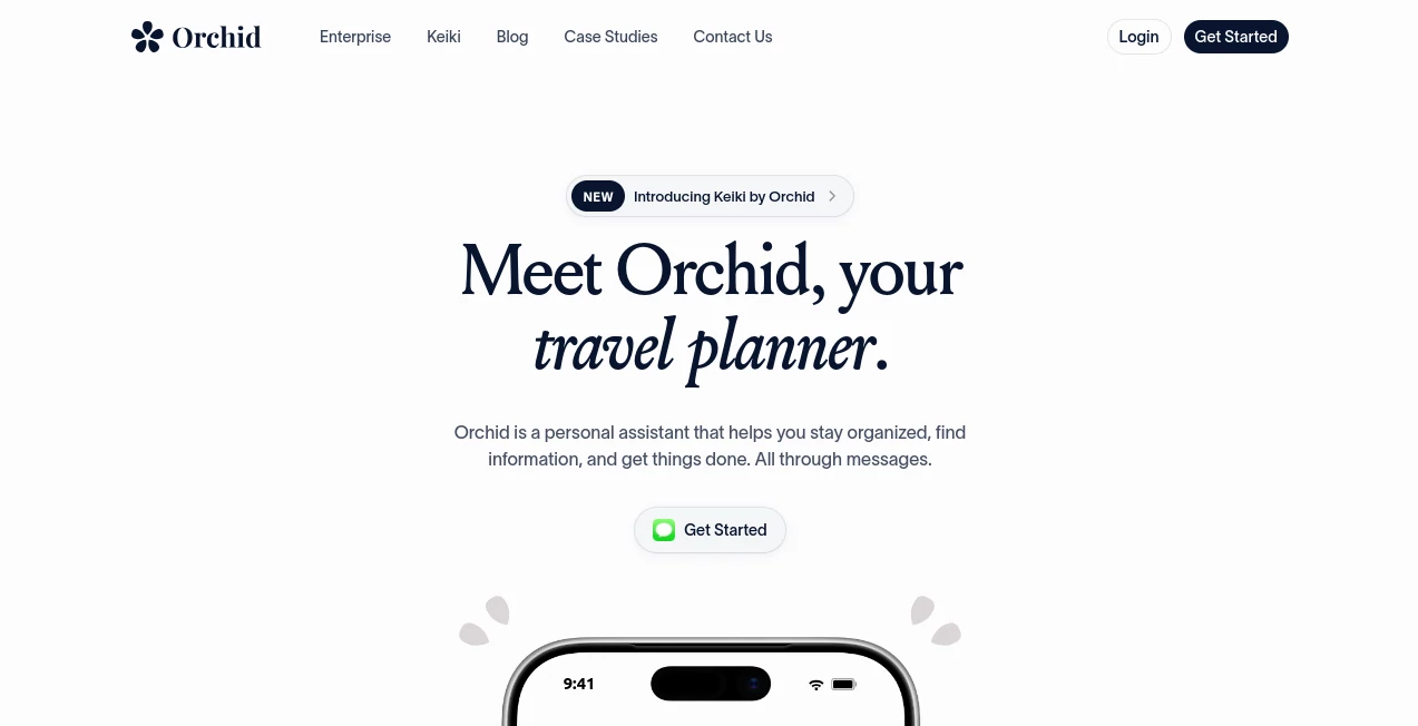 Screenshot of Orchid AI – An AI tool in the ,AI Life Assistant ,AI Productivity Tools ,AI Email Assistant ,AI Scheduling  category, showcasing its interface and key features.