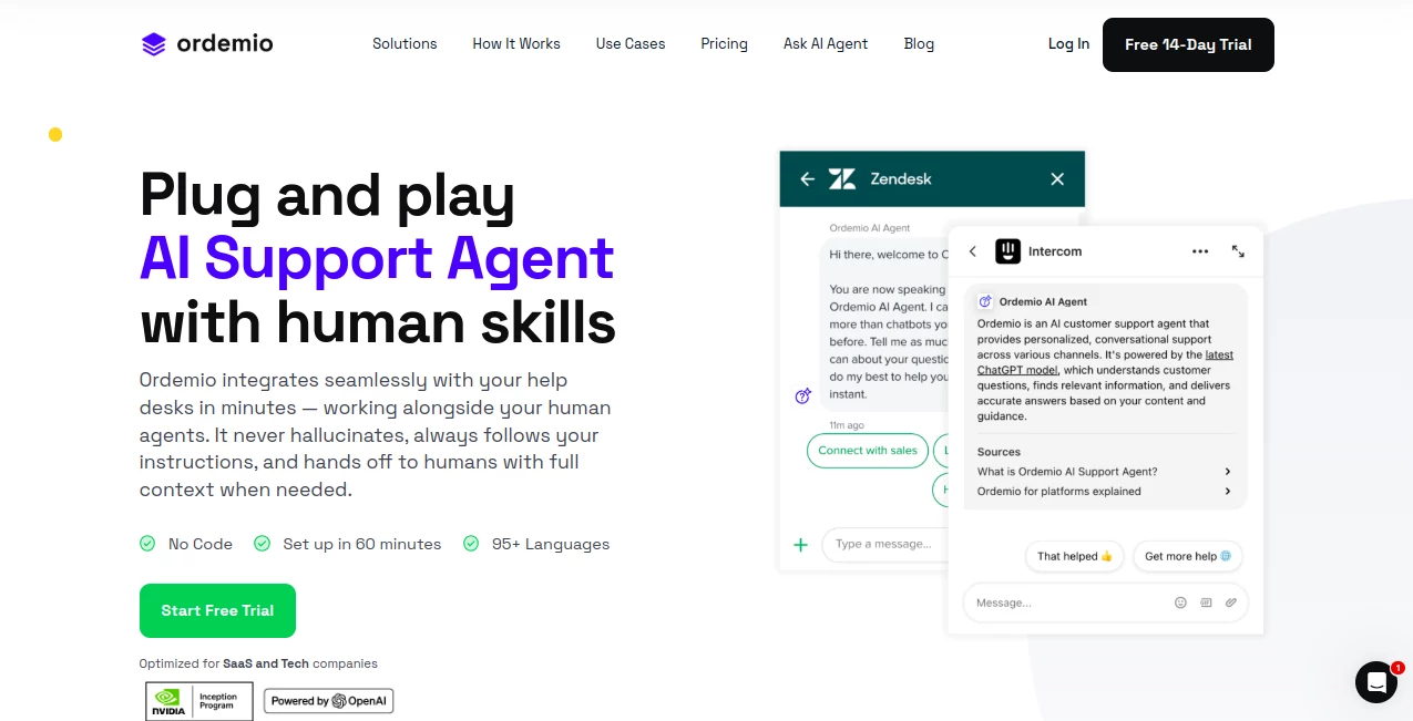 Screenshot of Ordemio – An AI tool in the ,AI Customer Service Assistant ,AI Chatbot  category, showcasing its interface and key features.