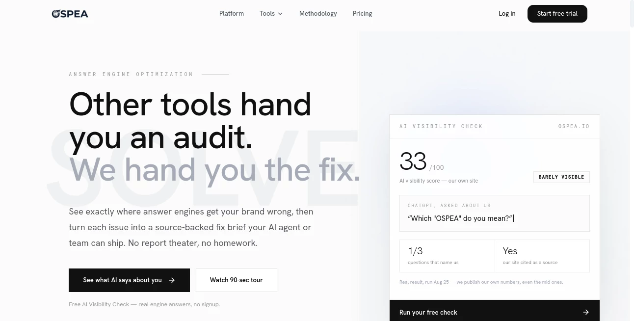 Screenshot of OSPEA – An AI tool in the ,AI SEO Assistant ,AI Content Generator ,AI Research Tool ,AI Analytics Assistant  category, showcasing its interface and key features.