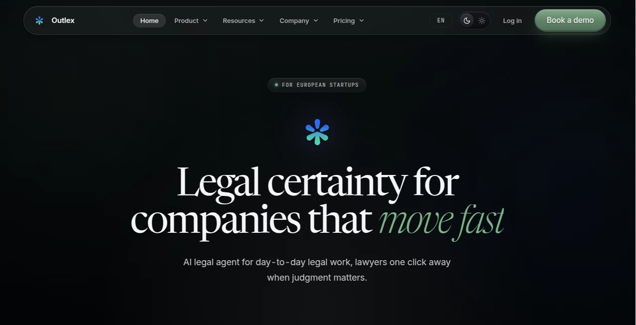 Screenshot of Outlex – An AI tool in the ,AI Workflow Management ,AI Documents Assistant ,AI Contract Management ,AI Legal Assistant  category, showcasing its interface and key features.