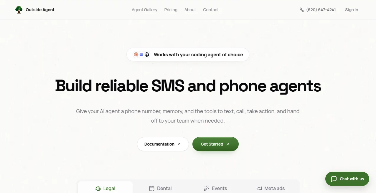 Screenshot of Outside Agent – An AI tool in the ,AI Developer Tools ,AI Customer Service Assistant ,AI Team Collaboration ,AI Workflow Management  category, showcasing its interface and key features.