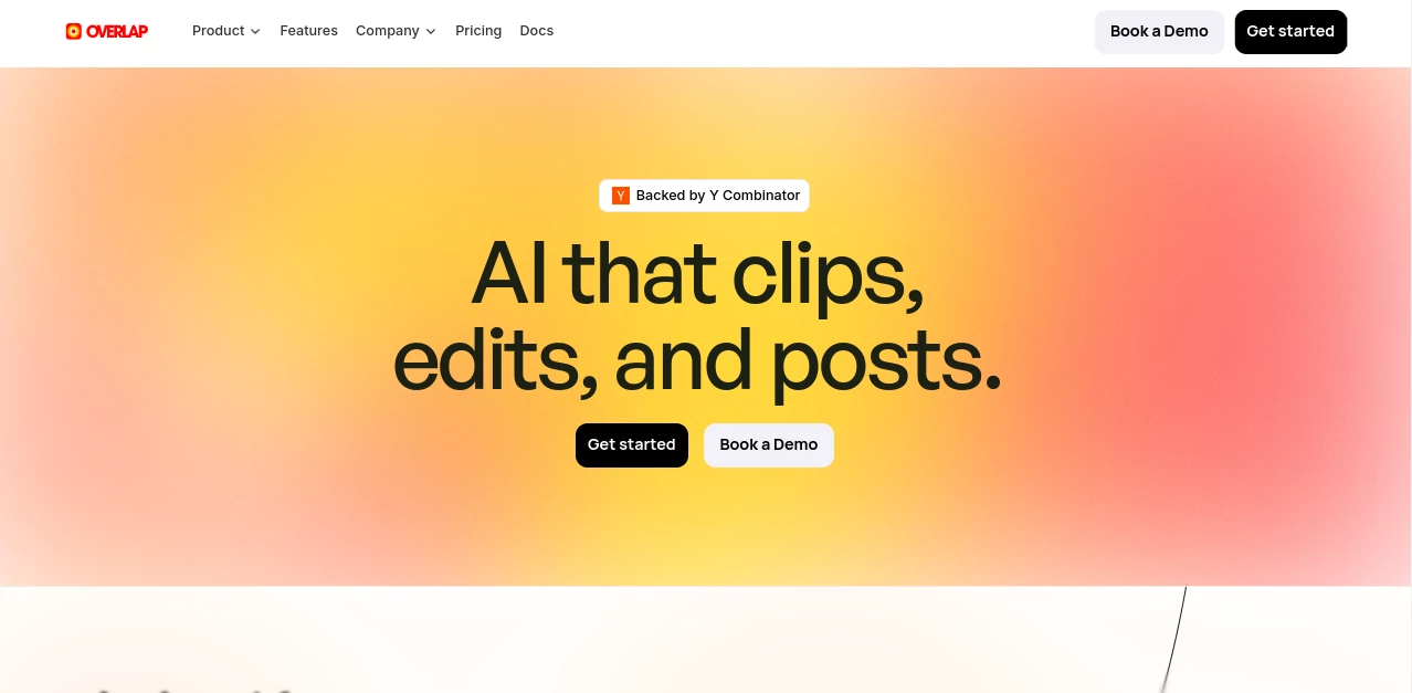 Screenshot of Overlap – An AI tool in the ,AI Video Generator ,AI Social Media Assistant ,AI Productivity Tools  category, showcasing its interface and key features.