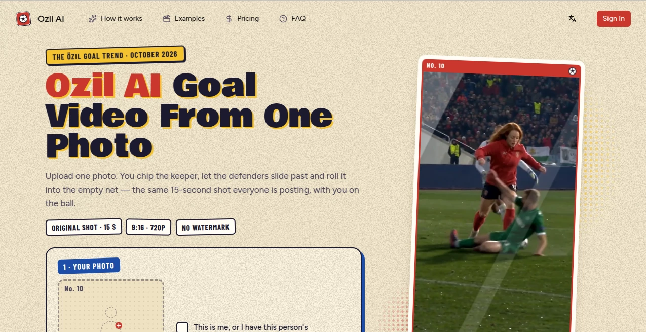 Screenshot of Ozil AI – An AI tool in the ,AI Image to Video ,AI Personalized Video Generator ,Video  category, showcasing its interface and key features.