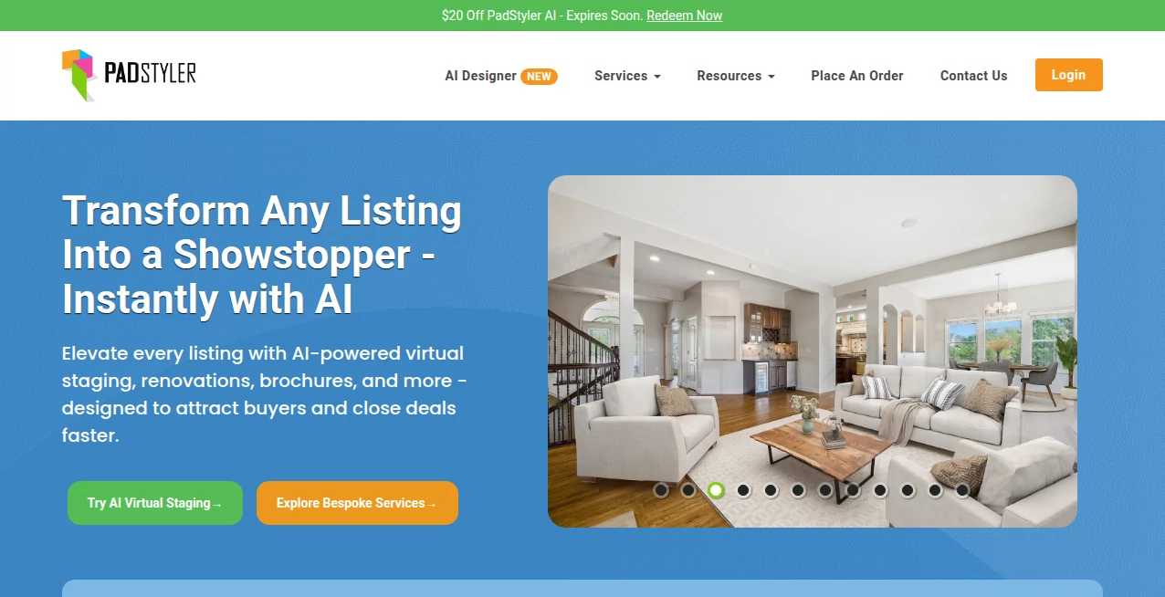 Screenshot of AI Padstyler – An AI tool in the ,AI Landing Page Builder ,AI Website Builder ,AI Design Generator ,AI Website Designer  category, showcasing its interface and key features.