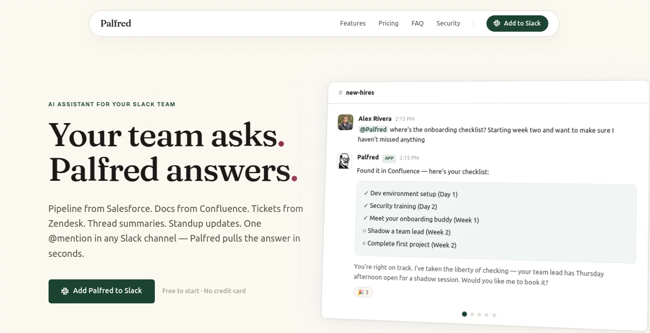 Screenshot of Palfred – An AI tool in the ,AI Content Generator ,Text & Writing ,AI Copywriting ,AI Writing Assistants  category, showcasing its interface and key features.