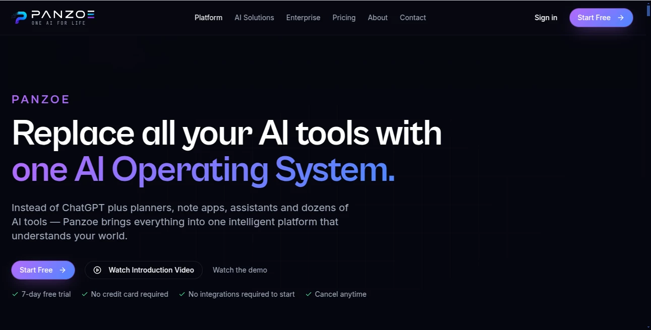 Screenshot of Panzoe – An AI tool in the ,AI Documents Assistant ,AI Productivity Tools ,AI Education Assistant ,AI Writing Assistants  category, showcasing its interface and key features.