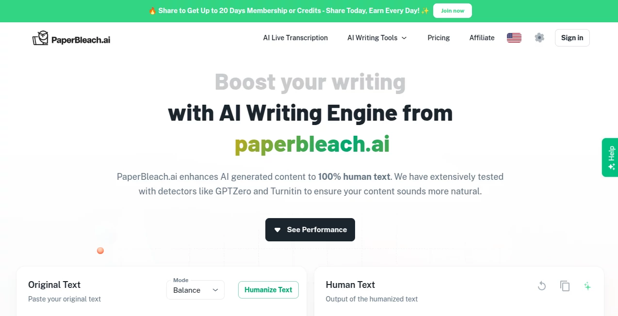 Screenshot of PaperBleach – An AI tool in the ,AI Detector ,AI Content Generator ,AI Rewriter ,AI Writing Assistants  category, showcasing its interface and key features.