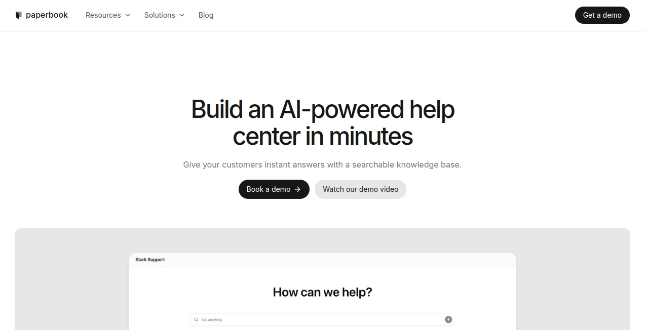 Screenshot of paperbook – An AI tool in the ,AI Team Collaboration ,AI Knowledge Base ,AI Customer Service Assistant ,AI Search Engine  category, showcasing its interface and key features.