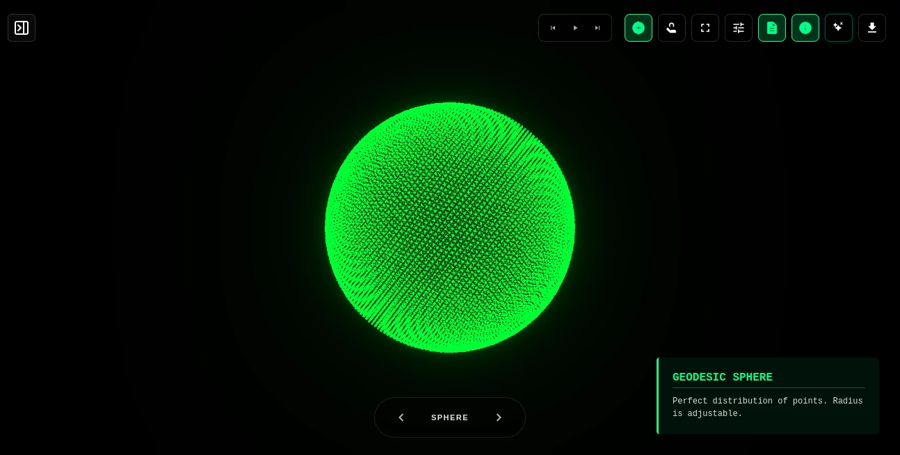 Screenshot of Particles Simulator – An AI tool in the ,AI Design Generator ,AI Graphic Design ,AI Fun Tools ,Other  category, showcasing its interface and key features.
