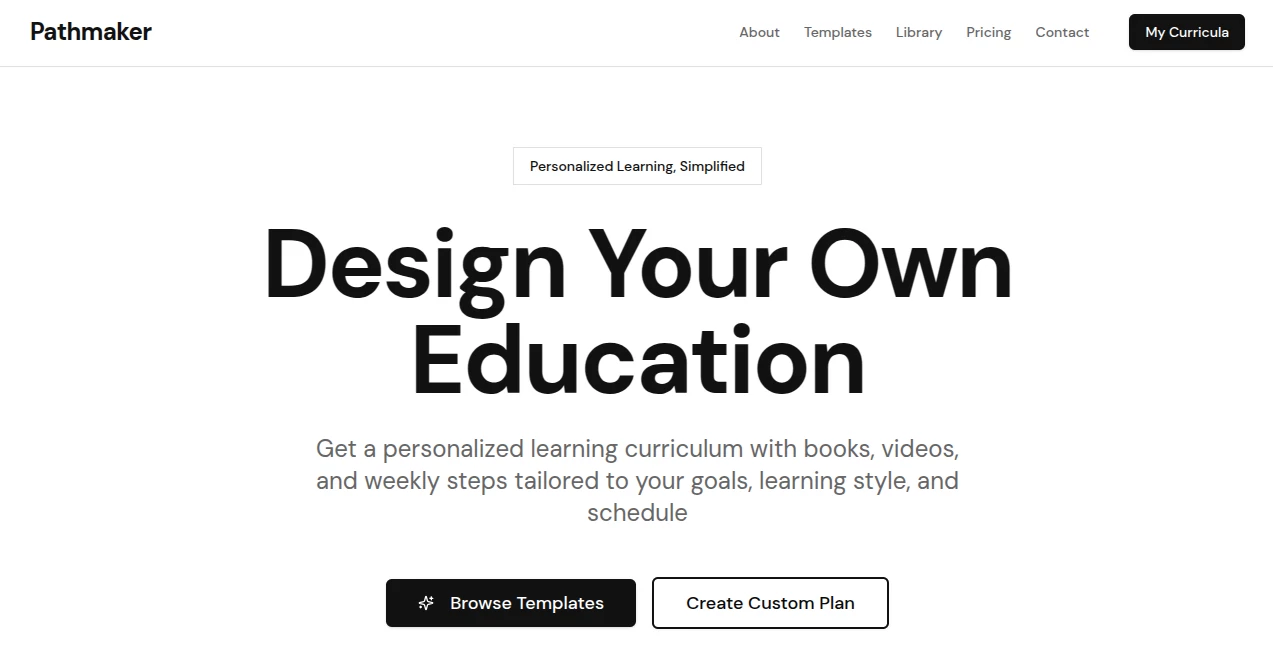 Screenshot of Pathmaker – An AI tool in the ,AI Life Assistant ,AI Roadmap Generator ,AI Productivity Tools ,AI Coaching  category, showcasing its interface and key features.