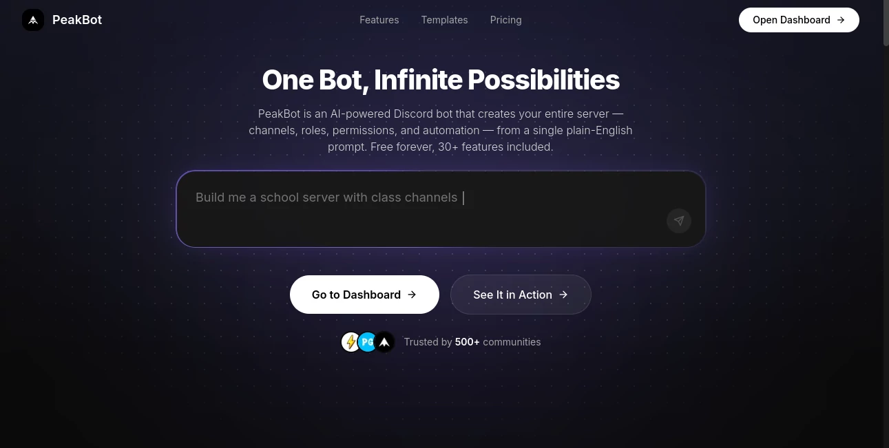 Screenshot of PeakBot – An AI tool in the ,AI Research Tool ,AI Business Ideas Generator ,AI Trading Bot Assistant ,AI Investing Assistant  category, showcasing its interface and key features.