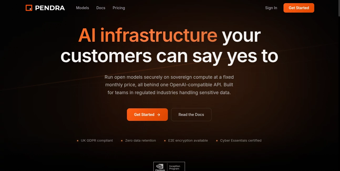 Screenshot of Pendra – An AI tool in the ,AI API Design ,Large Language Models (LLMs) ,AI Developer Tools ,Business  category, showcasing its interface and key features.