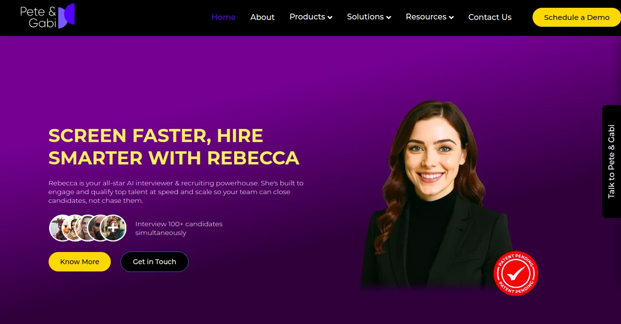 Screenshot of Pete & Gabi – An AI tool in the ,AI Sales Assistant ,AI Customer Service Assistant ,AI Recruiting ,AI Voice Assistants  category, showcasing its interface and key features.